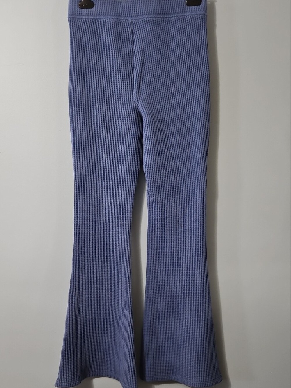 Aerie Flared Waffle Knit Pants - Lavender Blue Size S Regular - Picture 9 of 11